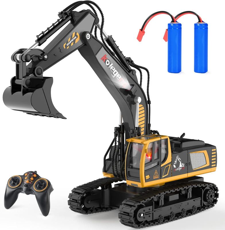 Photo 1 of *SIMILAR TO STOCK PHOTO* Remote Control Excavator Toy RC Construction Vehicles Hydraulic Haulers Digger Toys Gift for 6 7 8 9 10 Years Old Kids Boys