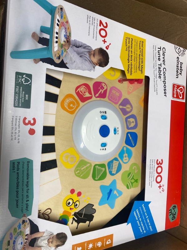 Photo 2 of Baby Einstein Clever Composer Tune Table Magic Touch Electronic Wooden Activity Toddler Toy, Ages 6 Months + Composer Table