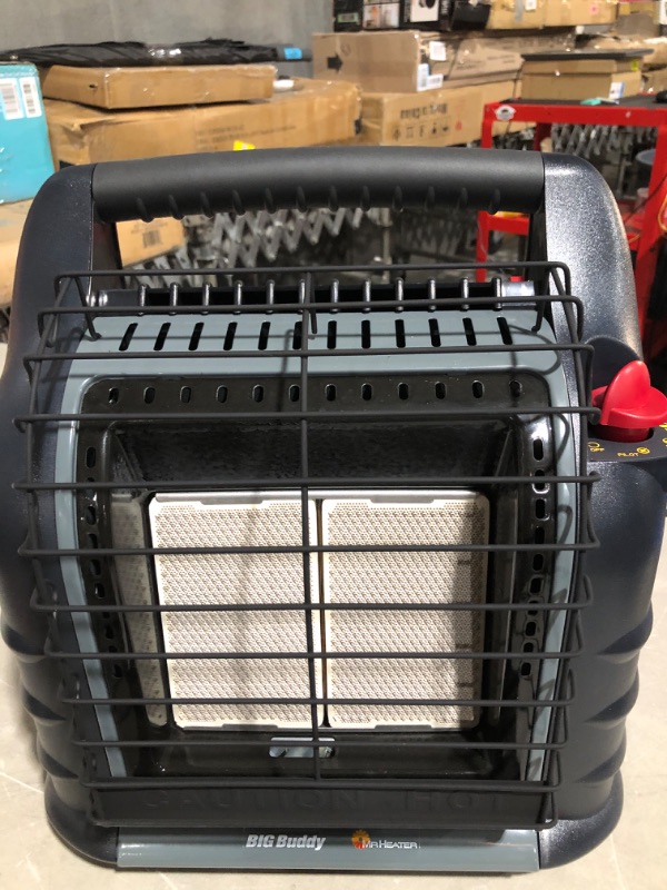 Photo 2 of * used item * see all images * 
Mr. Heater F274830 MH18BRV Big Buddy Grey Indoor-Safe Portable RV Propane Heater (4,000 , 9,000 and 18,000 BTU)