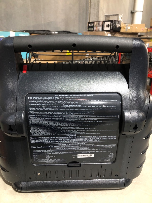 Photo 4 of * used item * see all images * 
Mr. Heater F274830 MH18BRV Big Buddy Grey Indoor-Safe Portable RV Propane Heater (4,000 , 9,000 and 18,000 BTU)