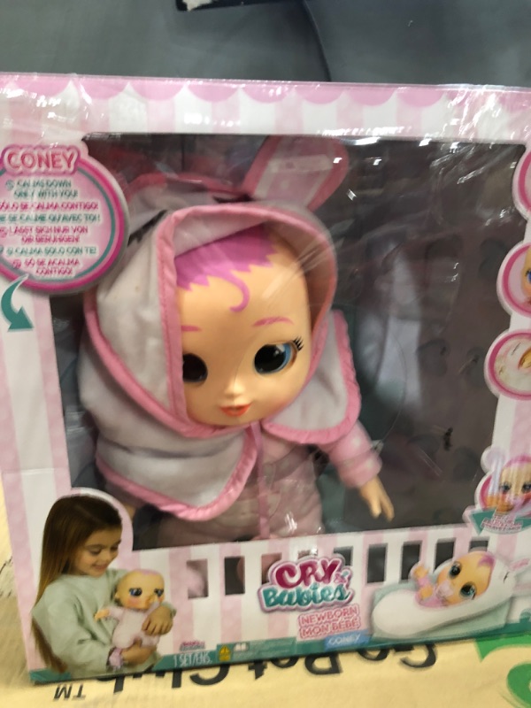 Photo 2 of Cry Babies Newborn Coney - Interactive Baby Doll with 20+ Baby Sounds, Girls & Kids Age 18M and Up