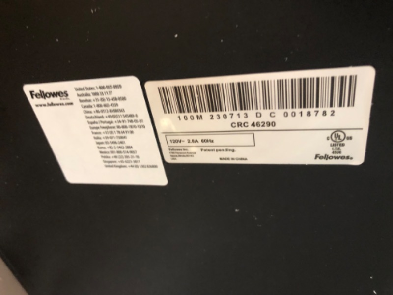 Photo 2 of *DID NOT POWER ON FOR PARTS*- Fellowes AutoMax Micro-Cut 100M Commercial Office Auto Feed 2-in-Paper Shredder with 100-Sheet Capacity
