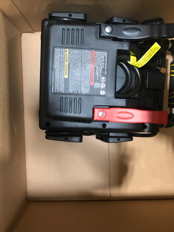 Photo 3 of STANLEY J5C09D Digital Portable Power Station Jump Starter: 1200 Peak/600 Instant Amps, 120 PSI Air Compressor, 3.1A USB Ports, Battery Clamps 1,200 Peak Amps