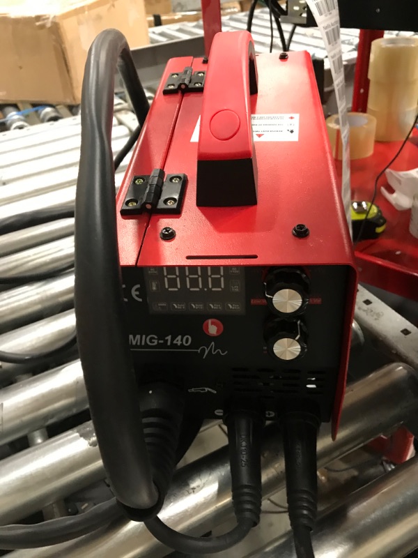 Photo 3 of ***SEE NOTES***K Tool International 75500 Portable MIG Welder for Garages, Repair Shops, and DIY, 115V, 120 Amp; Adjustable Gas Regulator, 8.5' Torch, Mild Steel 0.030" Wire, Chipper Hammer, Earth Clamp Set, Mask