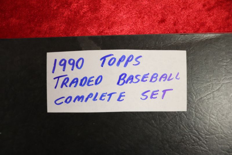 Photo 1 of 1990 Topps Baseball Traded complete set in binder