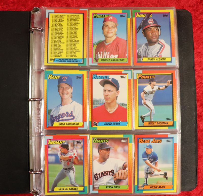 Photo 2 of 1990 Topps Baseball Traded complete set in binder