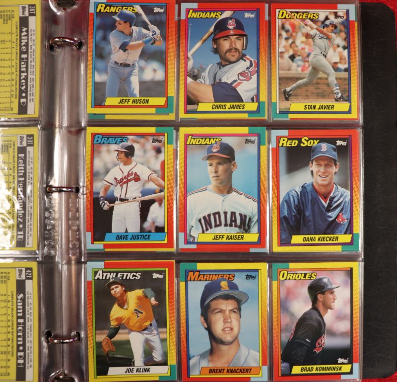 Photo 3 of 1990 Topps Baseball Traded complete set in binder
