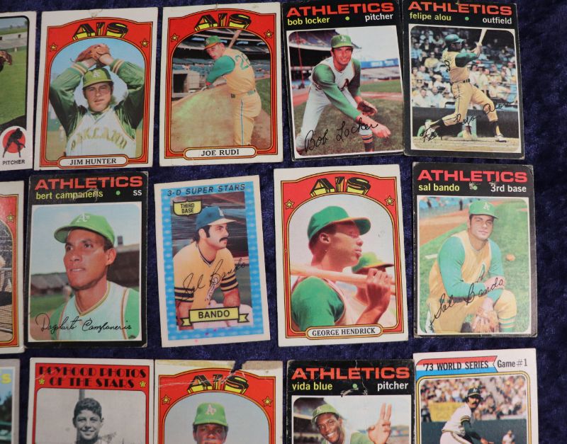 Photo 3 of 22 card lot 1970-1972 A’s stars (Poor-G)