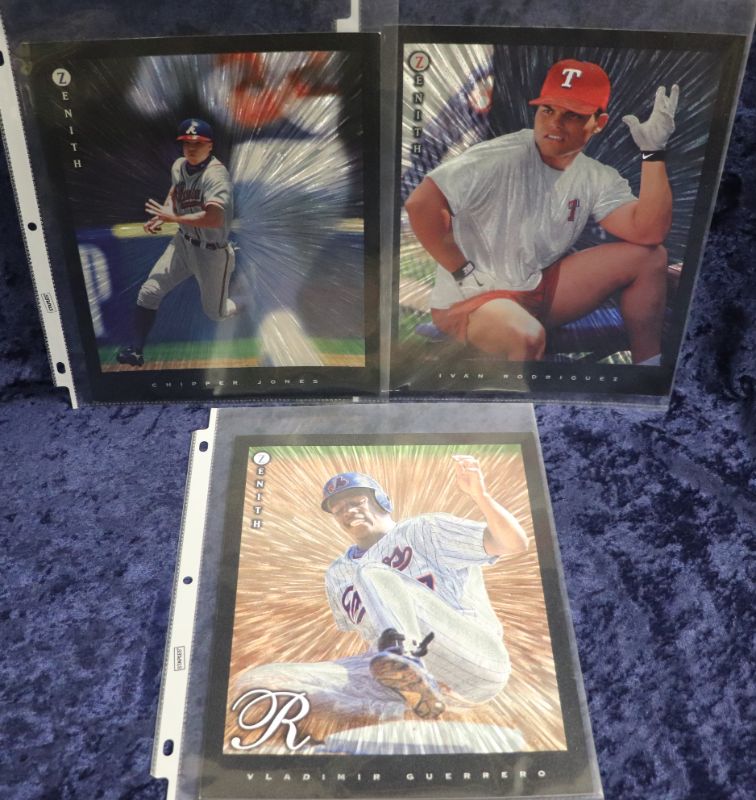 Photo 1 of Lot of 3 1997 Pinnacle Zenith 8x10 cards Chipper, Pudge, Vlad
