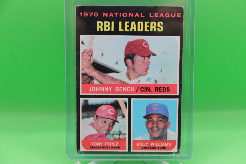 Photo 1 of Johnny Bench/Perez/Williams 1971 Topps RBI Leaders (VG+)