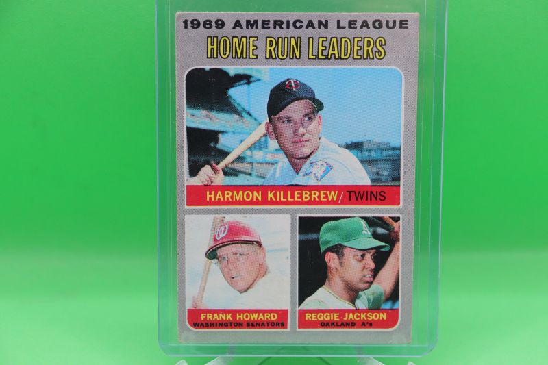 Photo 1 of Reggie Jackson/Killebrew/Howard 1970 Topps HR Leaders (VG-EX)