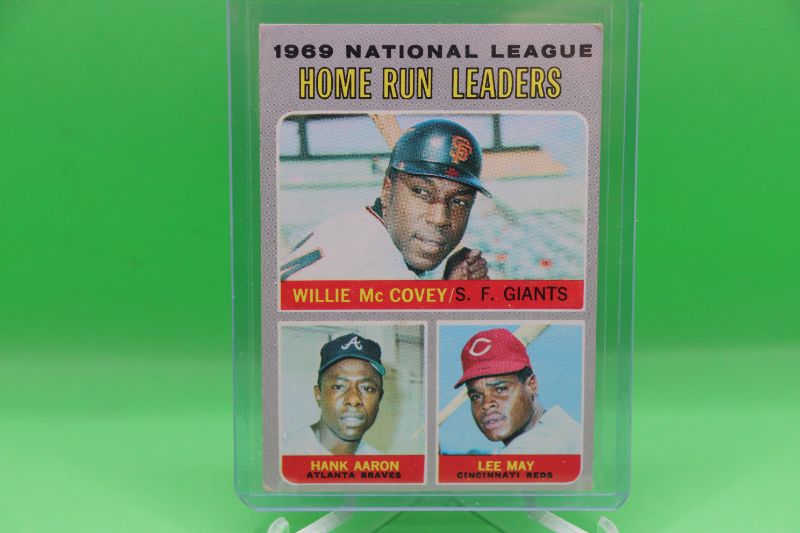 Photo 1 of Aaron/McCovey/May 1970 Topps HR Leaders (VG-EX)