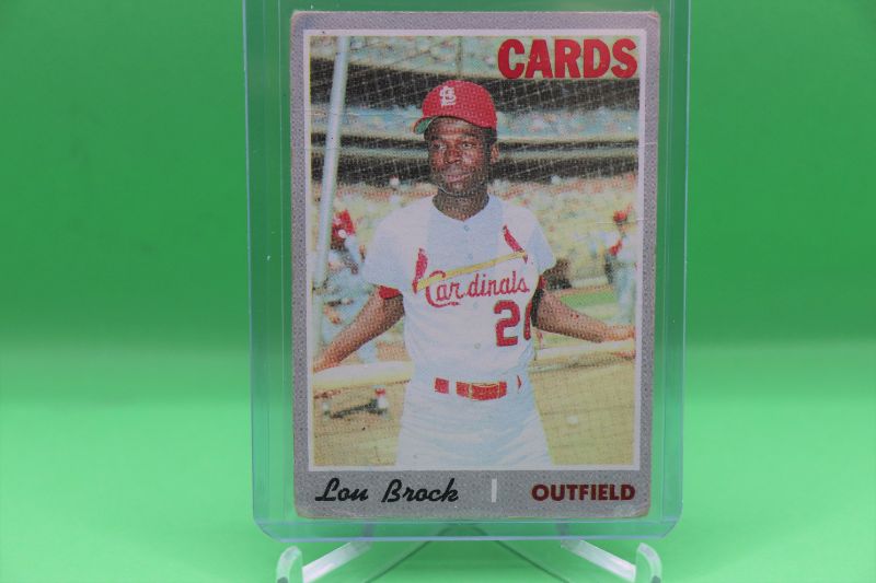 Photo 1 of Lou Brock 1970 Topps (G-VG) crease 