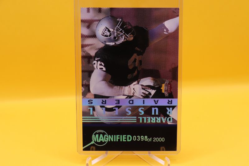 Photo 1 of Darrell Russell 1997 Score Board ROOKIE 3.5x4.5 (Mint) RARE #’d /2000 Raiders
