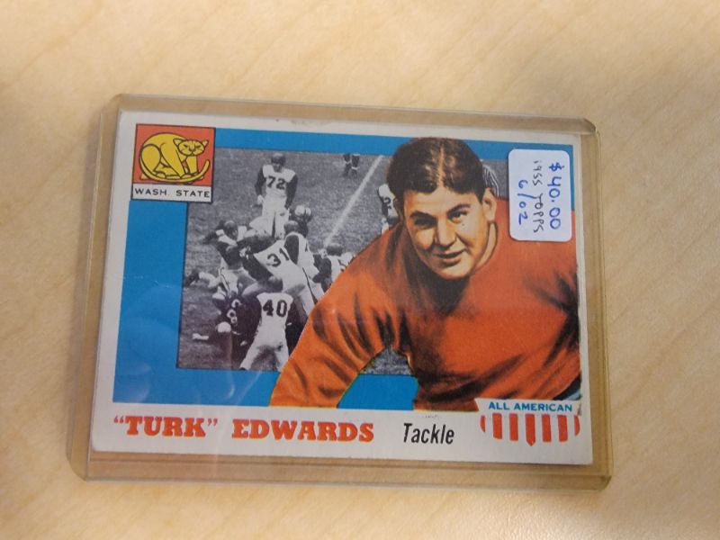 Photo 1 of 1955 TURK EDWARDS TOPPS CARD