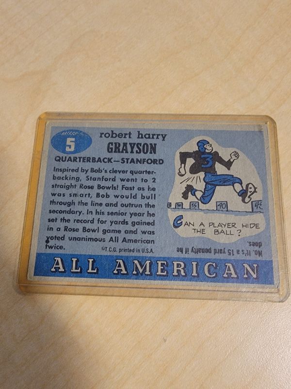 Photo 2 of 1955 TOPPS BOB GRAYSON CARD