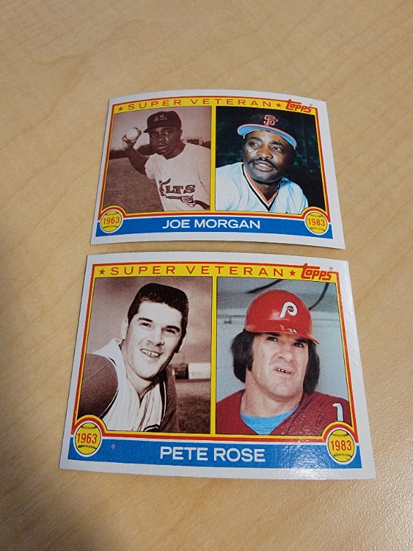 Photo 1 of 1983 TOPPS PETE ROSE & JOE MORGAN - EXCELLENT CONDITION