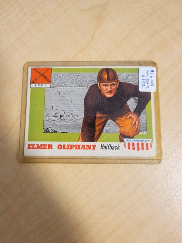 Photo 1 of 1955 TOPPS ELMER OLIPHANT CARD