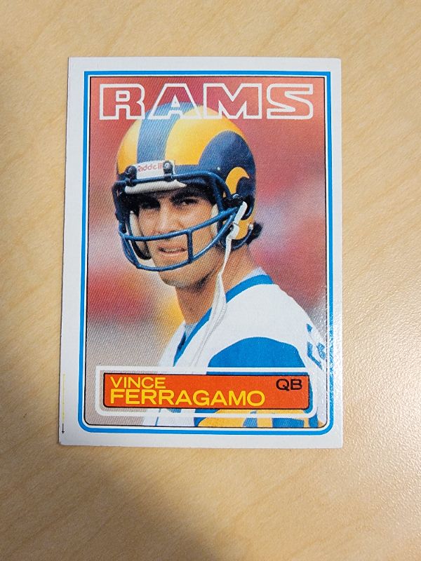 Photo 1 of 1983 TOPPS VINCE FERRAGAMO CARD GREAT CONDITION