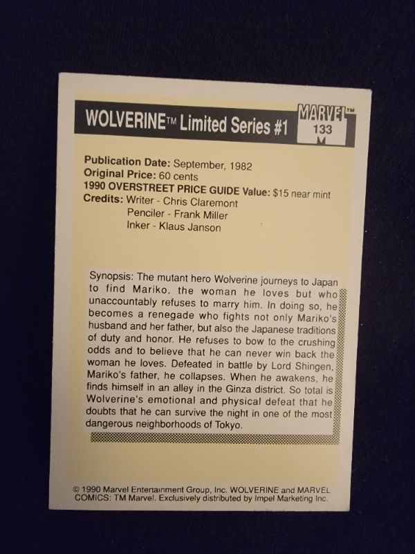 Photo 2 of 1990 WOLVERINE LIMITED SERIES #1