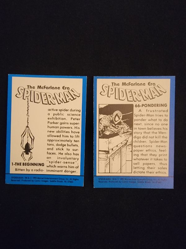 Photo 2 of (2) 1992 SPIDER-MAN CARDS, #1,#66