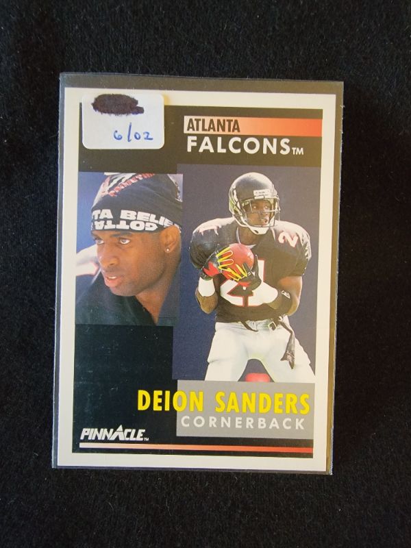 Photo 1 of 1991 DEION SANDERS PINNACLE CARD - EXCELLENT CONDITION