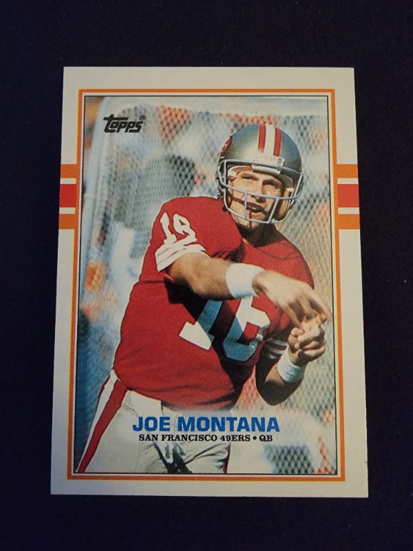 Photo 1 of 1989 JOE MONTANA TOPPS CARD - EXCELLENT CONDITION