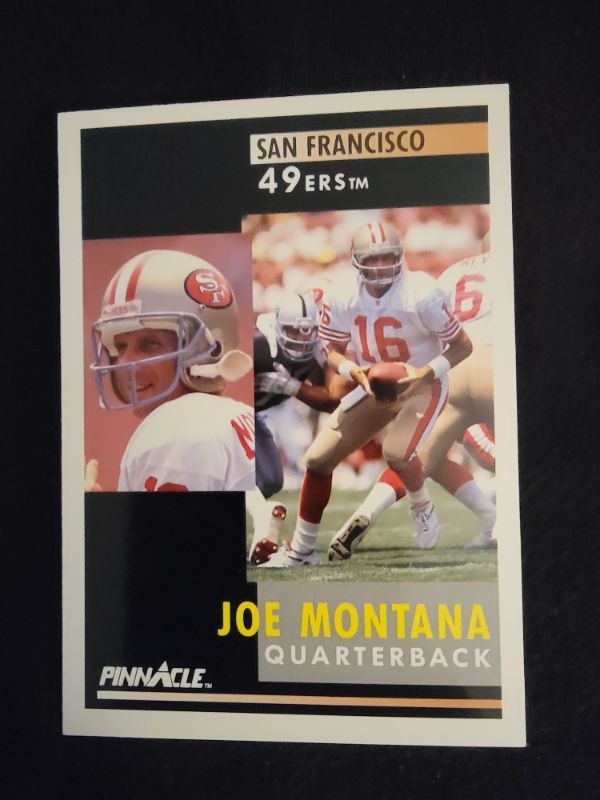 Photo 1 of 1991 JOE MONTANA PINNACLE CARD - EXCELLENT CONDITION