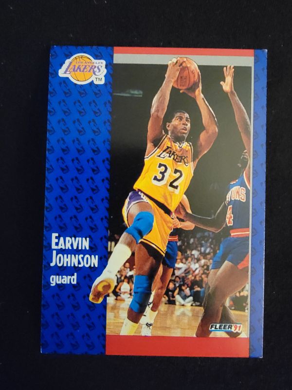 Photo 1 of 1991 MAGIC JOHNSON FLEER CARD - GREAT CONDITION