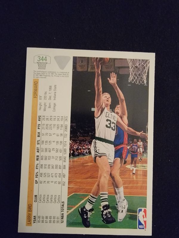 Photo 2 of 1992 LARRY BIRD UPPER DECK CARD - EXCELLENT CONDITION