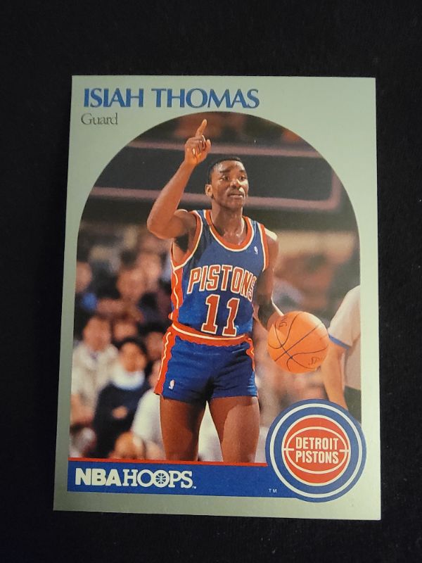 Photo 1 of 1990 ISIAH THOMAS NBA HOOPS CARD - EXCELLENT CONDITION