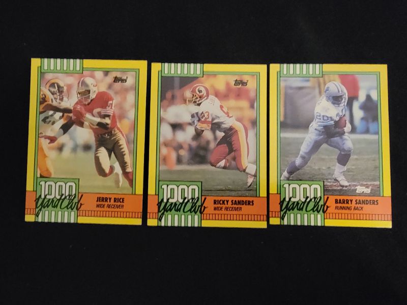 Photo 1 of (3)1990  1000 YARD CLUB - BARRY SANDERS, RICKY SANDERS, JERRY RICE