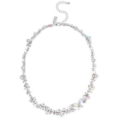 Photo 1 of INC Silver-Tone Crystal Flower All-Around Statement Necklace, 17 + 3 Extender, Created for Macy's - Silver