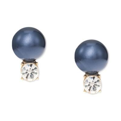 Photo 1 of Charter Club Gold-Tone Crystal & Color Imitation Pearl Stud Earrings, Created for Macy's - Multi