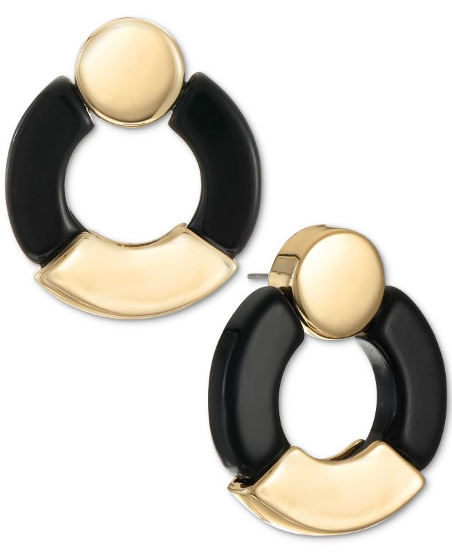 Photo 1 of Alfani Gold-Tone & Color Circle Drop Earrings, Created for Macy's