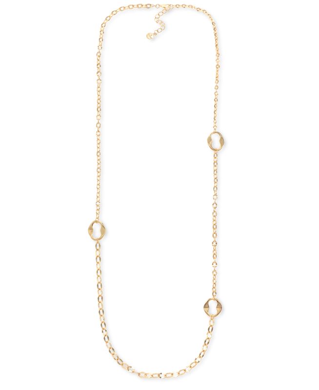 Photo 1 of Alfani Gold-Tone Sculptural Link Long Strand Necklace, 42 + 2 Extender, Created for Macy's - Gold