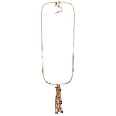 Photo 1 of Style & Co Gold-Tone Mixed Bead Tassel Double-Chain Long Lariat Necklace, 32 + 3 Extender, Created for Macy's - Multi