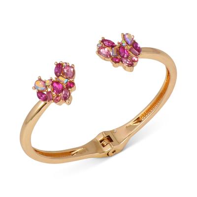 Photo 1 of INC Gold-Tone Mixed Stone Heart Cuff Bracelet, Created for Macy's - Multi