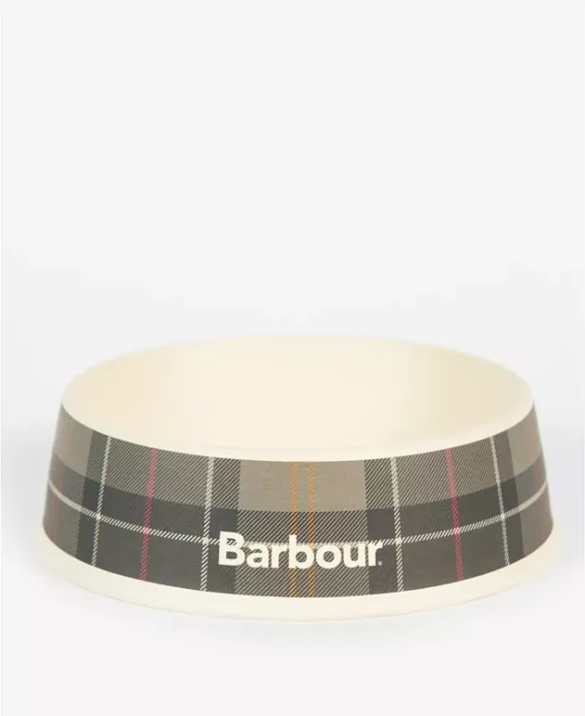 Photo 4 of Bamboo dog bowl in Barbour's classic tartan print with Barbour logo. Made in Germany
Dimensions - 6.9" L x 6.9" W x 2.1" H. Embossed logo. Durable bamboo construction. Bamboo dog bowl in Barbour's classic tartan print with Barbour logo. Bamboo, Corn, Resi