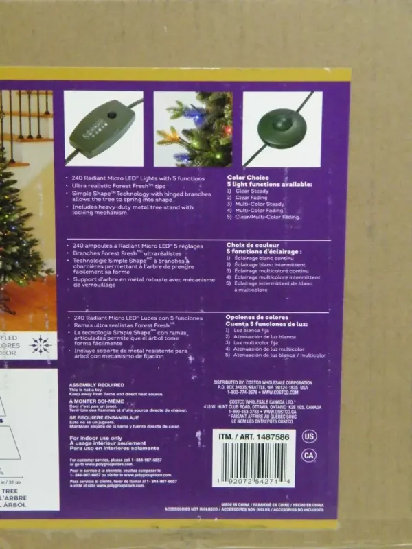 Photo 3 of COSTCO 4' CHRISTMAS TREE, ARTIFICIAL, 240 RADIANT MICRO LED LIGHTS. Celebrate Christmas anywhere with this compact 4 ft Pre-Lit Slim Aspen Artificial Christmas Tree. This tree is pre-lit with 240 Radiant Micro LED® lights with 5 different light effects to