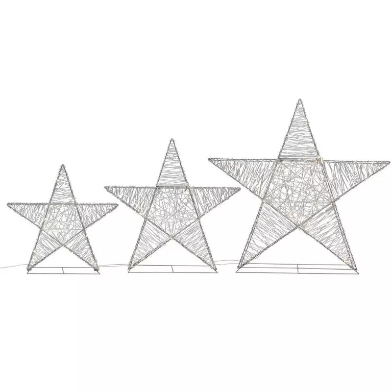 Photo 1 of 3-Piece Star Set with LED Lights 36in, 26in, 18in