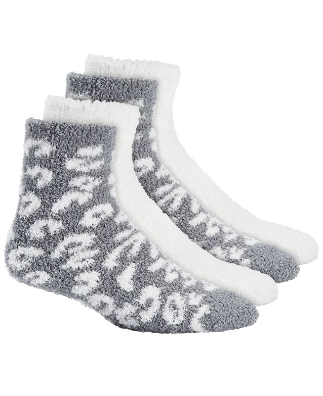 Photo 1 of Charter Club Women's 2pk Fuzzy Butter Socks, Created for Macy's - Tonal Leopard