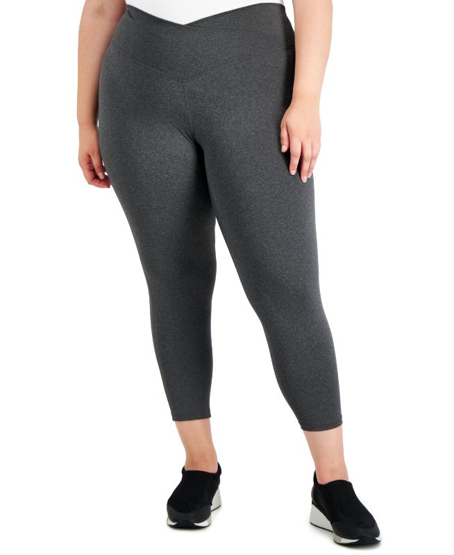 Photo 1 of Jenni Plus Size Solid 7/8 Leggings, Created for Macy's - Harbor Grey