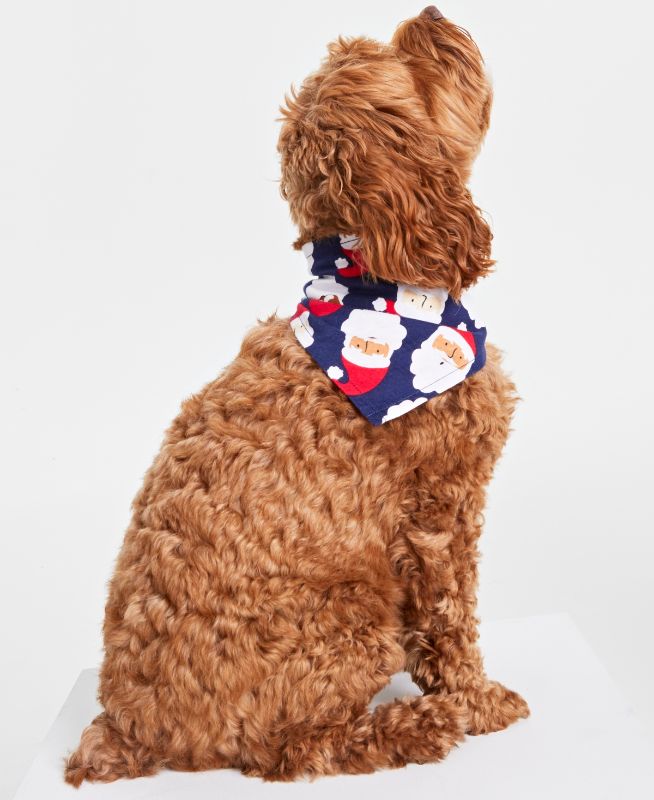 Photo 1 of SIZE L/XL Matching Family Pajamas Santa Claus Cotton Pet Bandana, Created for Macy's - Santa Toss