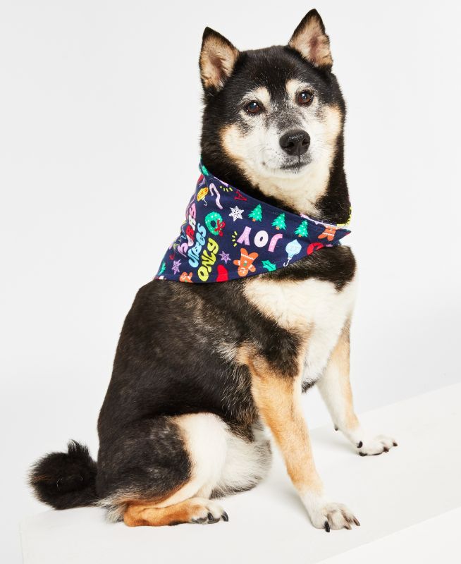 Photo 1 of S/M - Matching Family Pajamas Holiday Toss Cotton Pet Bandana, Created for Macy's - Holiday Toss