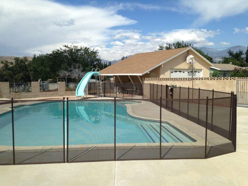 Photo 1 of Pool Fence 4 x 24 Feet Removeable Outdoor Backyard Garden Child Safety Fence Easy DIY Installation with Hardware fit In-Ground Pool
