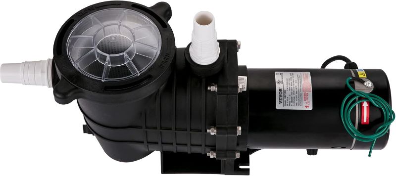 Photo 1 of VEVOR Swimming Pool Pump, 1HP 110V 5220GPH Powerful Self-priming Up to 36ft Head Lift, for In/Above Ground Pool Water Circulation, w/ Strainer Basket and 2pcs 1-1/2'' NPT Connectors, UL Certified
