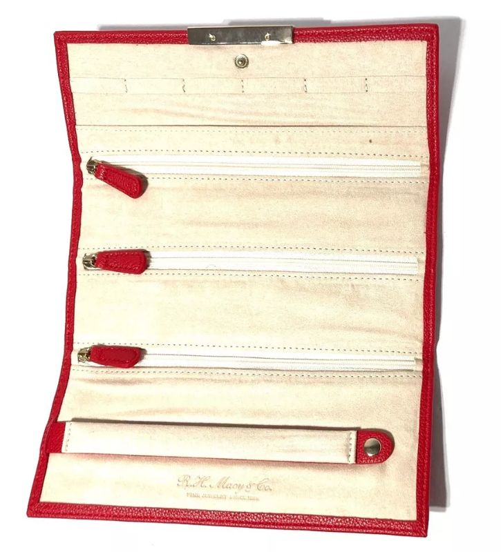 Photo 1 of R.H. MACY & CO. BLACK TRAVEL JEWELRY WALLET CASE 8.5" 