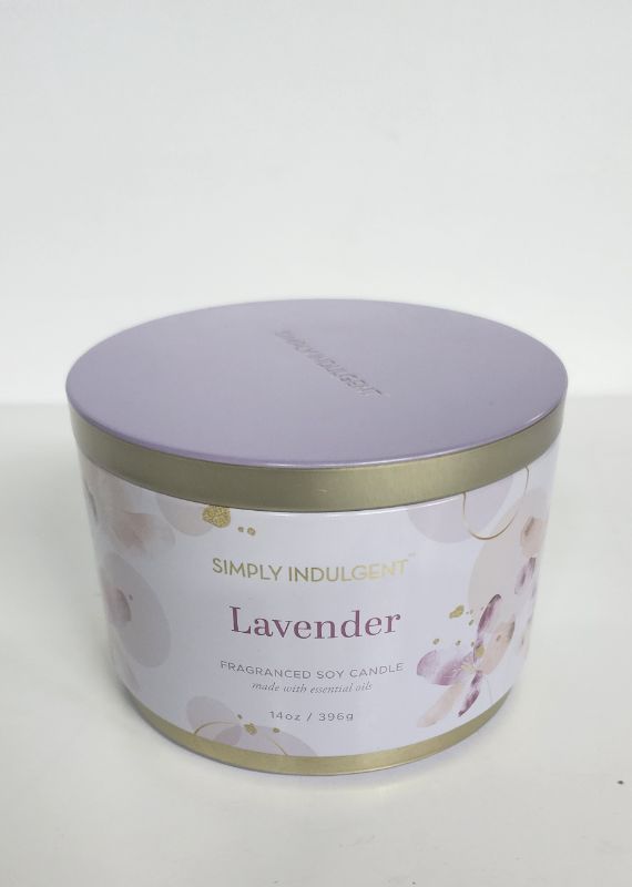 Photo 1 of Simply Indulgent  Fragranced Candle Set Made with Essential Oils and Soy Wax -LAVENDER