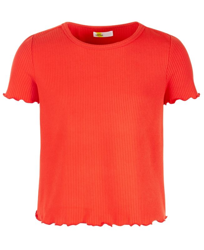 Photo 1 of Epic Threads Girls Solid Ribbed T-Shirt - Atomic Orange - Size Large (14/16)